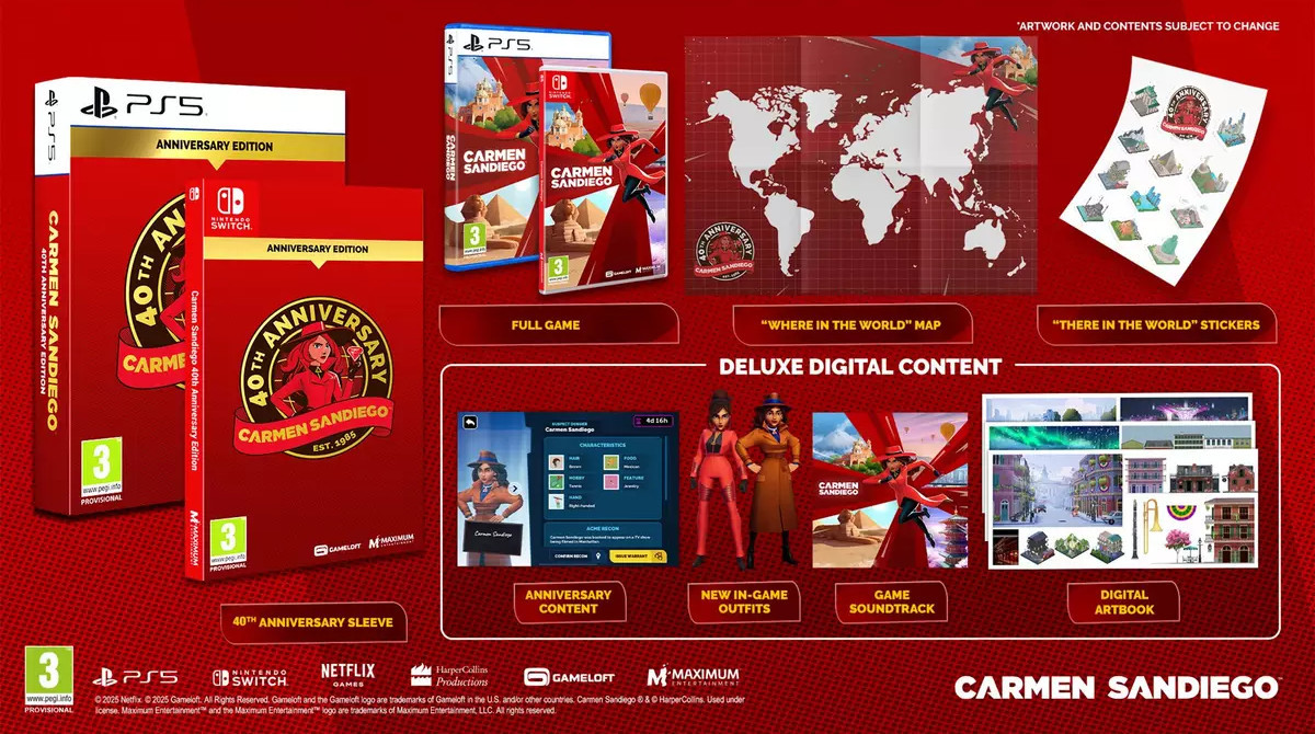 Carmen Sandiego 40th Anniversary Edition voor PlayStation 5
