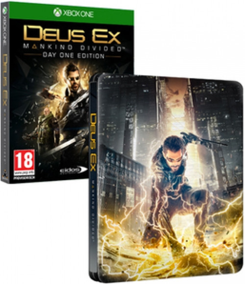 Deus Ex Mankind Divided Day 1 Edition (steelbook edition) voor Xbox One