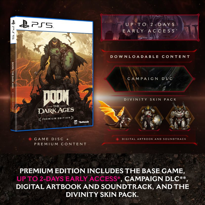 Doom The Dark Ages Premium Edition voor PlayStation 5