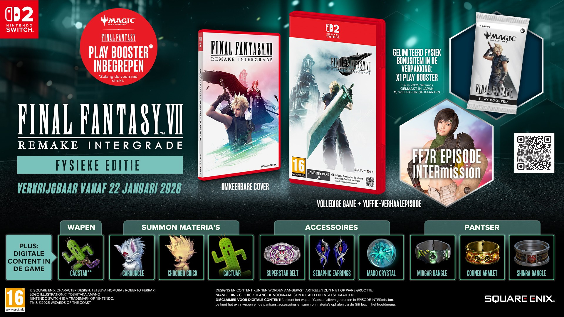 Final Fantasy VII Remake Intergrade Day One Edition voor Nintendo Switch 2