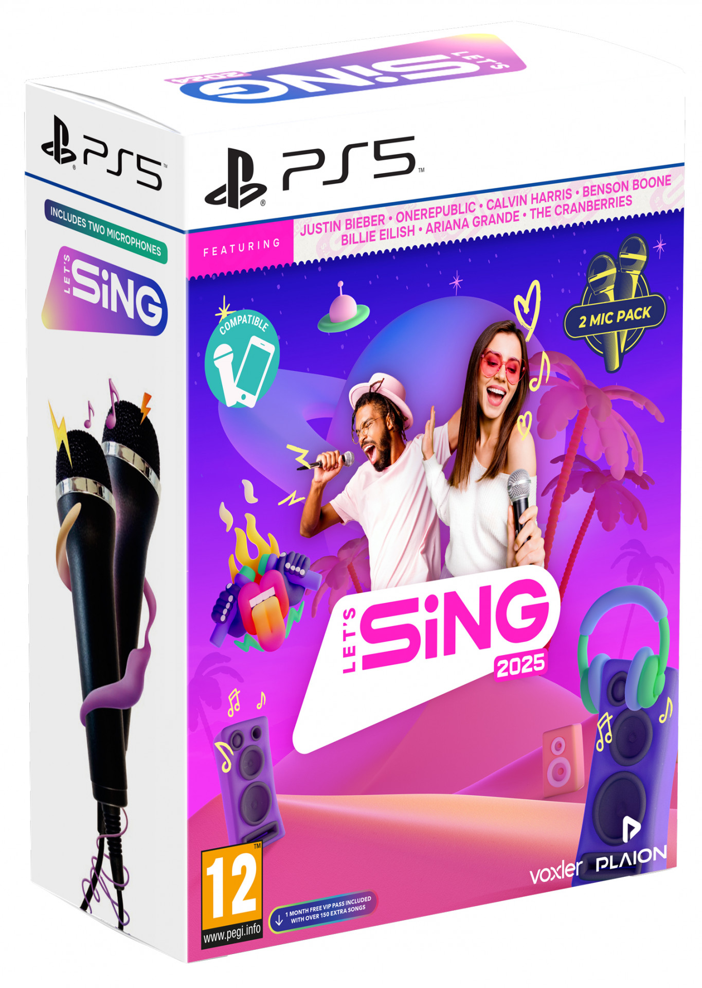 Let's Sing 2025 + 2 Microphones voor PlayStation 5
