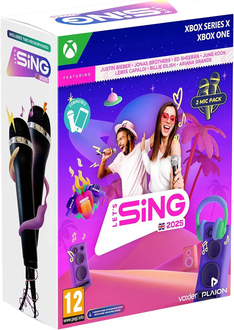 Let's Sing 2025 + 2 Microphones voor Xbox One