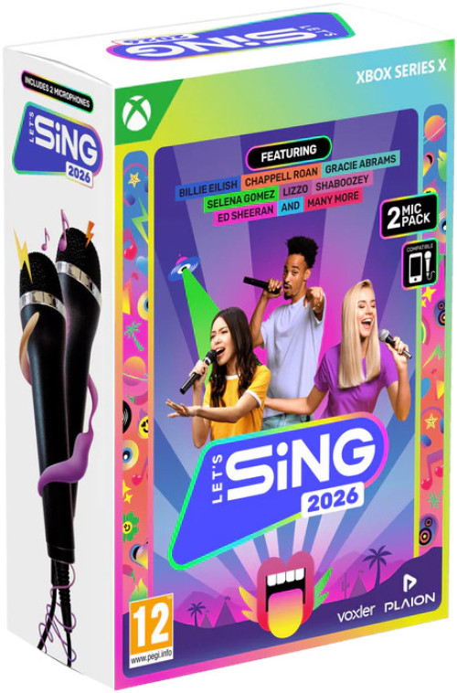 Let's Sing 2026 + 2 Microphones voor Xbox Series X