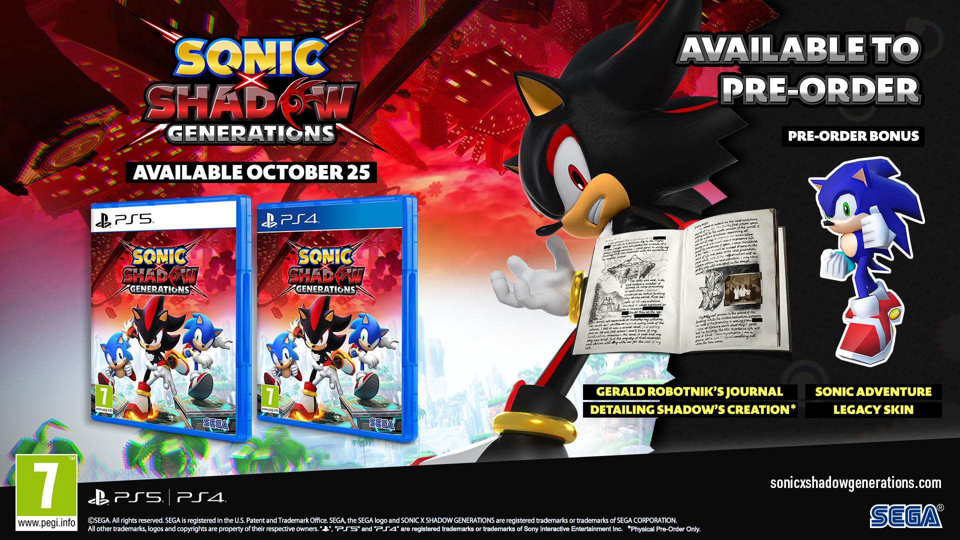 Sonic x Shadow Generations Day One Edition voor PlayStation 5